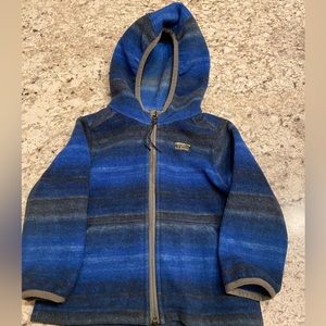 2T L.L. Bean fleece jacket with hood.comes with matching fleece hat!